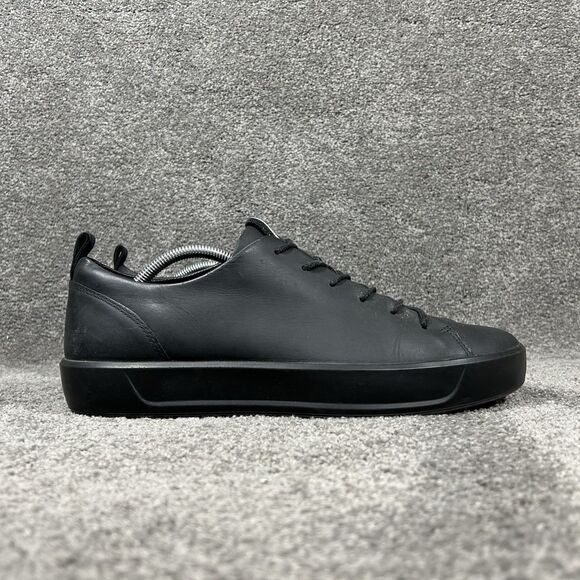 Ecco Soft 8 Classic Men’s Sz EU 46 US 12 Black Genuine Leather Minimalist Shoes - Picture 1 of 14